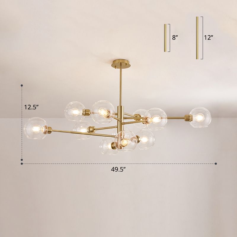 Postmoderne sputnik kroonluchter verlichtingsarmatuur glazen woonkamer hangend plafondlicht