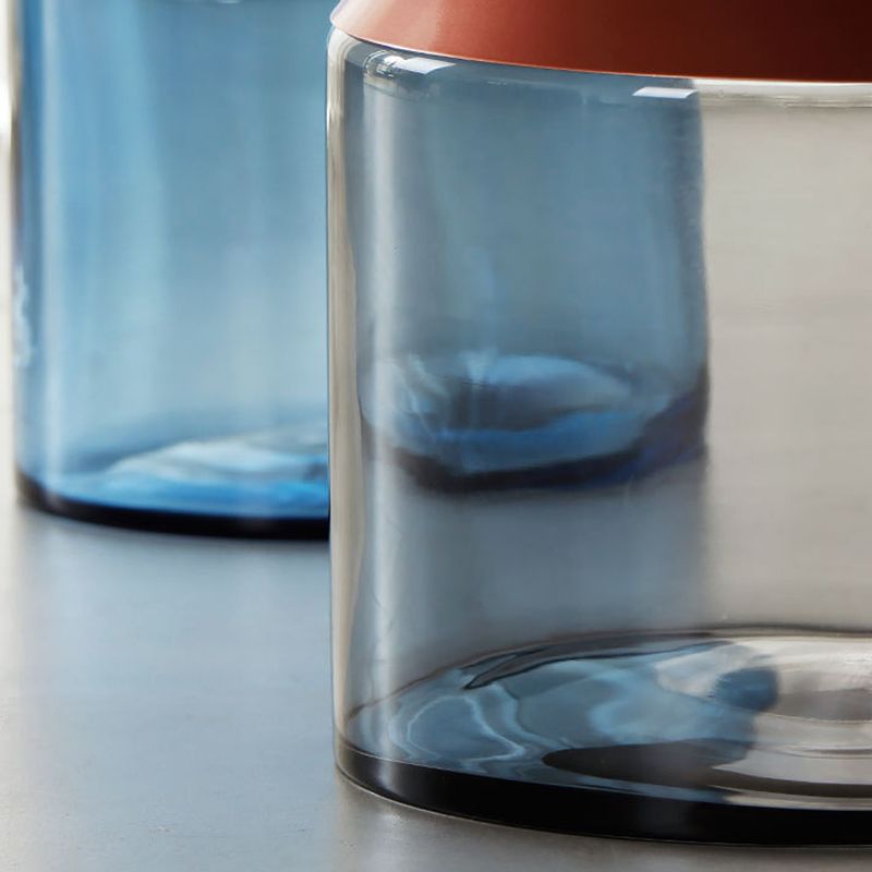 Metal Tray Top Coffee Table Mid-Century Glass Pedestal Cocktail Table