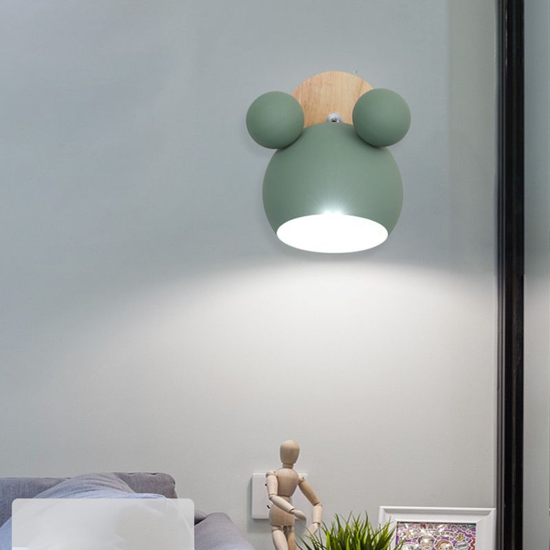 Round Wall Sconce Lighting Contemporary Metal 1 Head Wall Mounted Light Fixture