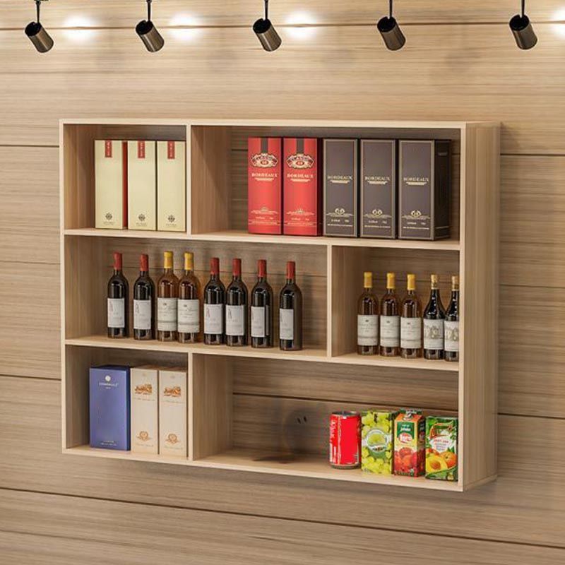Modern Wall Mounted Bottle Wine Rack Manufactured Wood Wine Bottle Holder