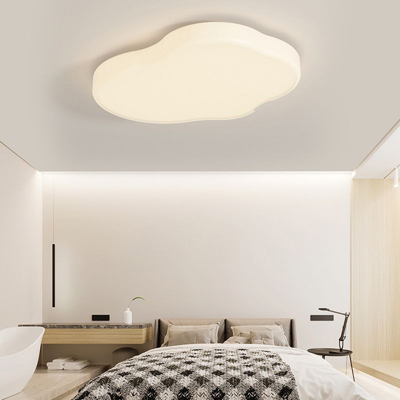 Contemporary Flush Mount Ceiling Light White Flush Lighting for Living Room