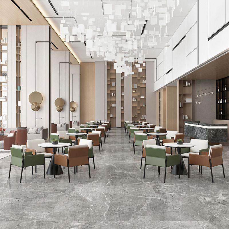 Glam Dining Table Set with Arm Chairs 1/2/3/4/5 Pcs Round Dining Set for Home