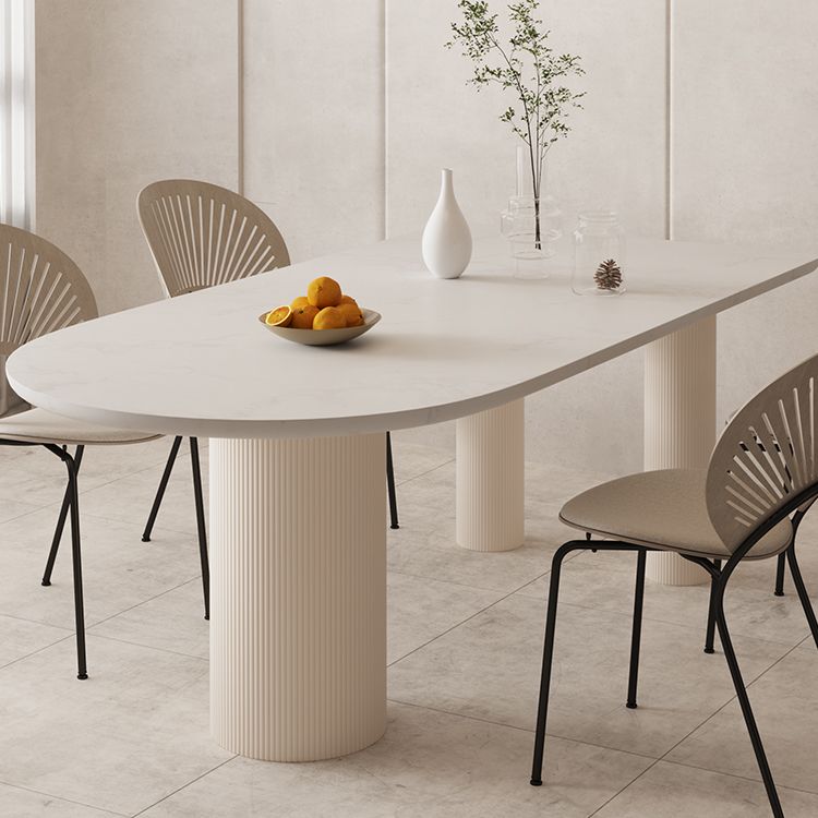 Free Form Table Modern Stone Top Dining Table with 3 Legs for Home