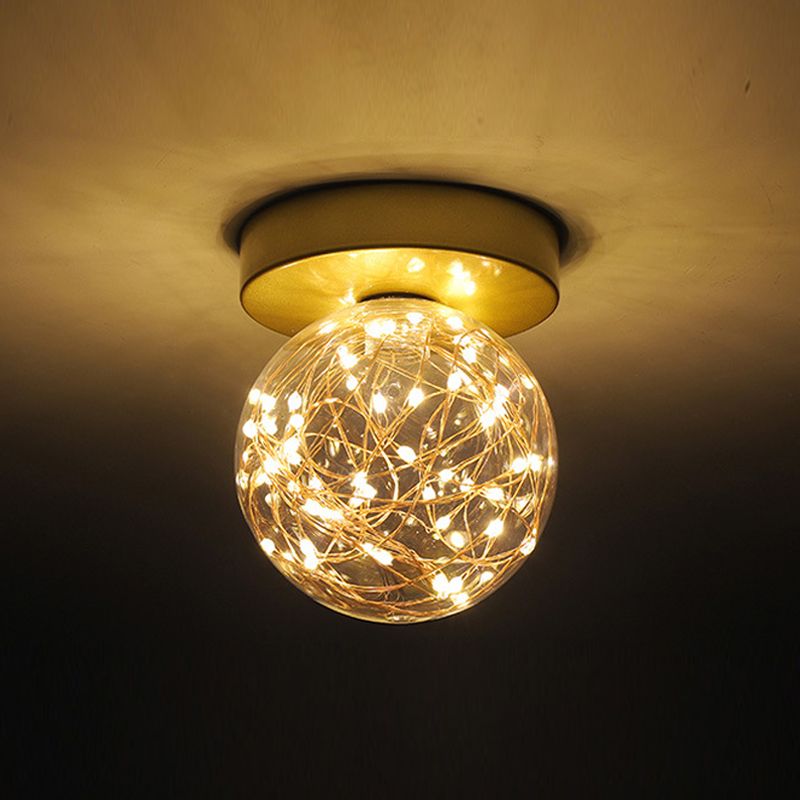 Illuminazione sferica del montaggio a soffitto di stile moderno LED del montaggio a incasso con l'ombra di vetro