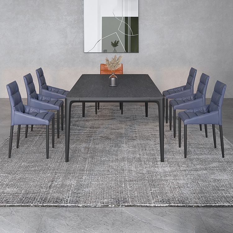 Rectangle Shape Dining Table Industrial Sintered Stone Table with 4 Legs