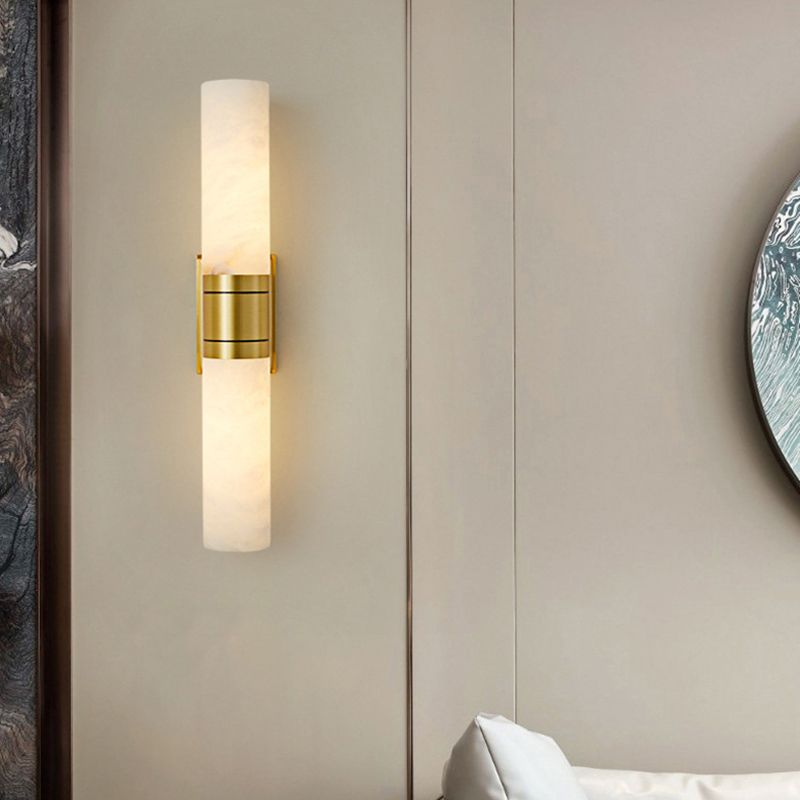 Cylinder Shape Metal Wall Sconces Modern 2-Lights Wall Mount Light Fixture