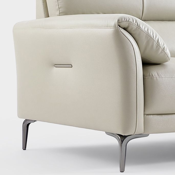 34"H Mission Craftsman Sectional Sofa Genuine Leather Sleeper Sectional