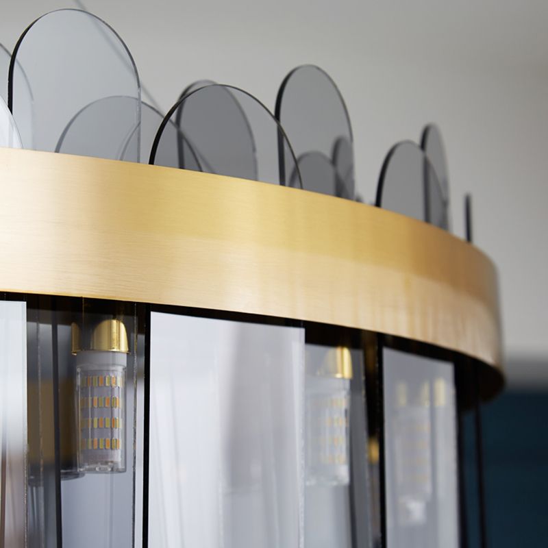 Modern Creative Pendant Light Glass Geometric Chandelier for Living Room