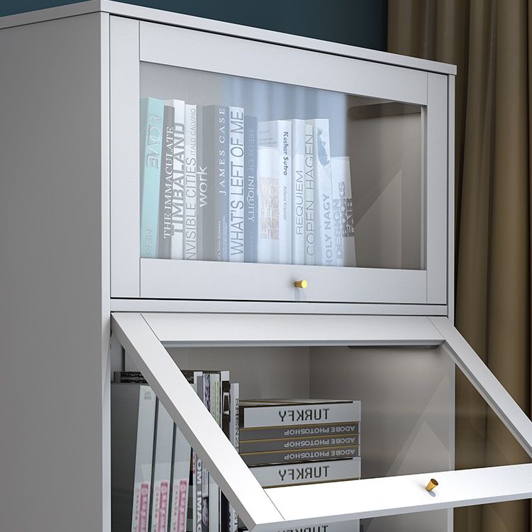 11.81 "W Bookcase Glam Style Scaffale per la casa e l'ufficio con porta