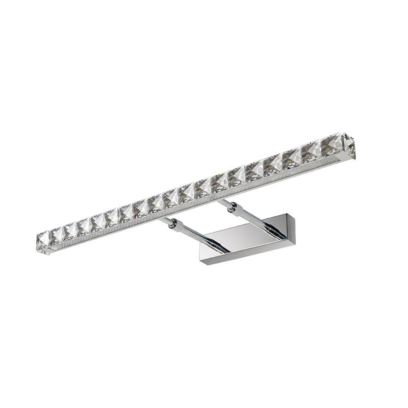 1 Light Linear Vanity Lighting Fixtures Modern Style Crystal LED Mirror Lights