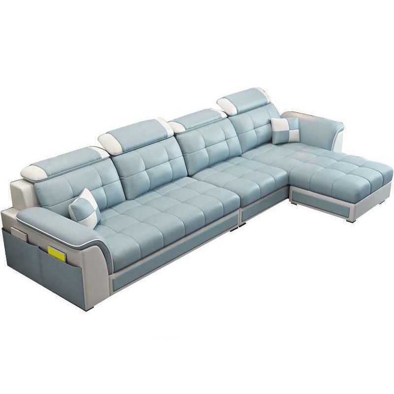 Scandinavian Pillow Top Arm Sofa with Storage and Ottoman Included