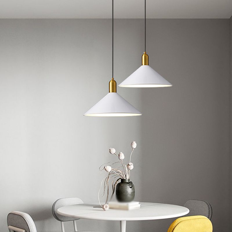 Elektroplate ijzerhanglamp in moderne creatieve stijl taps toelopend indoor hanglampje