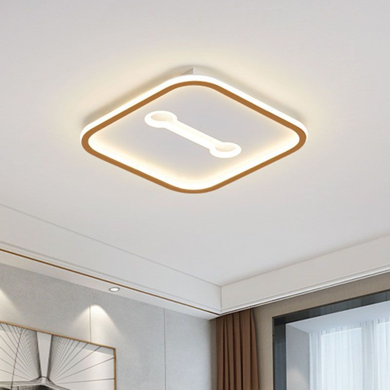 Geometrical Shape Bedroom Flush Mount Lighting Metal Minimalist LED Flush Mount Fixture