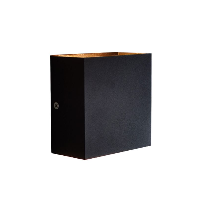 Modern Style Square Shape Wall Sconce Metal 1 Light Sconces for Bedroom