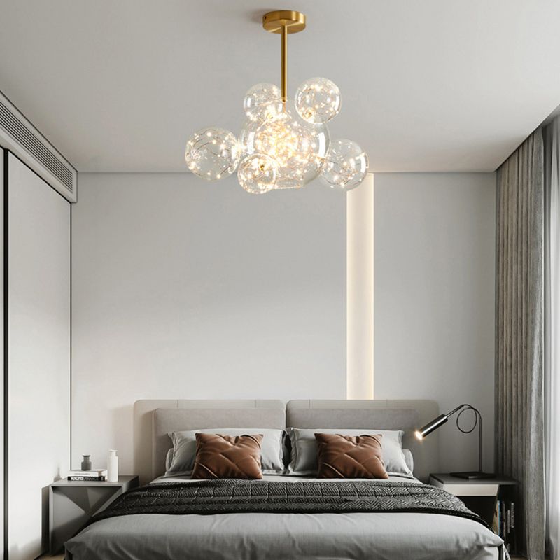 Multi-Lights Round Shade Modern Simple LED Style Hanging Ceiling Lights