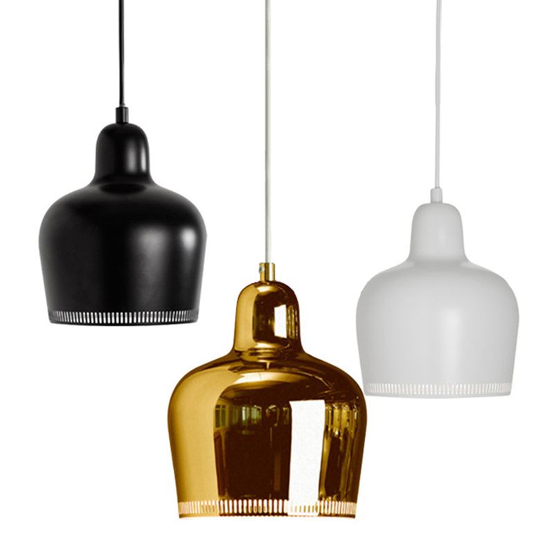 Suspensie-lamp met één bars Postmodern hanglamp met fles metalen tint