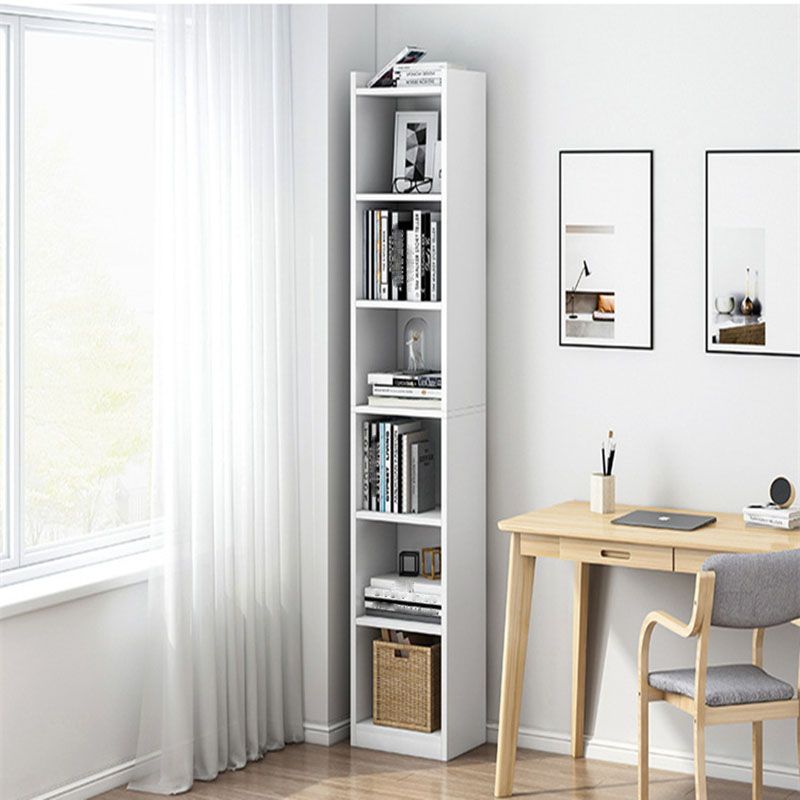 Contemporary Closed Back Bookcase Engineered Wood Bookshelf for Home Office
