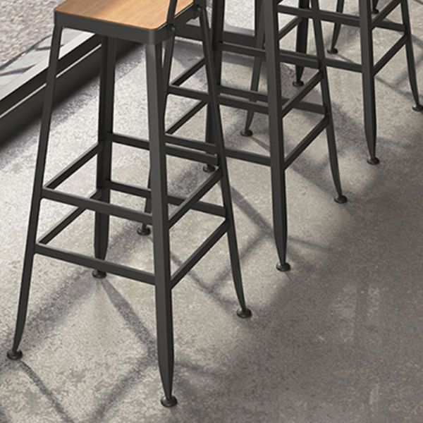 Industrial Black Base Counter Stool Iron Footrest Counter & Bar Stool