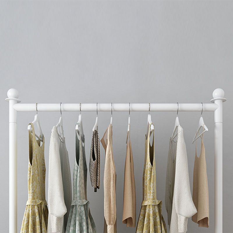 Modern Minimalist Metallic Coat Rack Free Standing 2 Leg Base Coat Rack