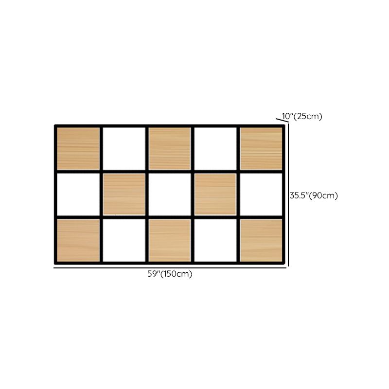 Contemporary Wooden Bookcase Floating Natural Closed Back Bookshelf