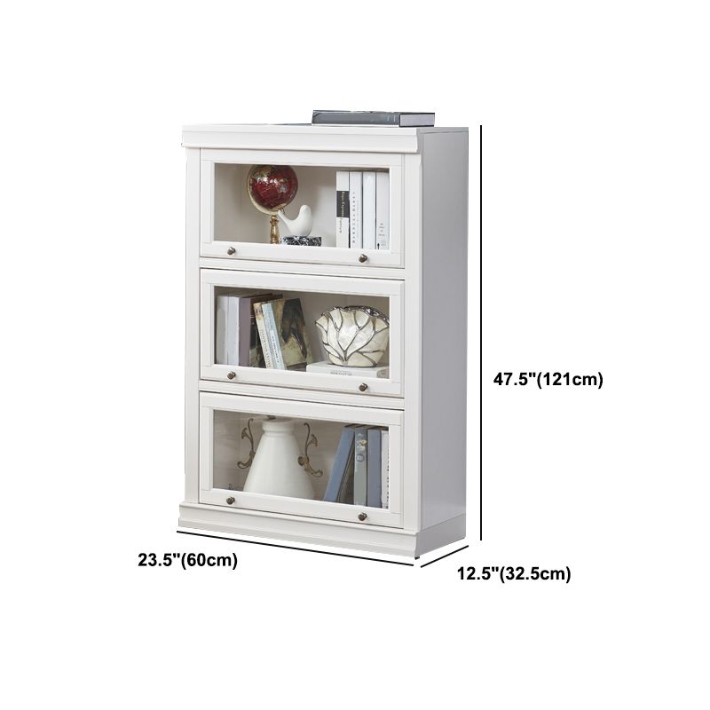 Contemporary Wooden Standard Bookcase Closed Back Bookshelf for Home Office