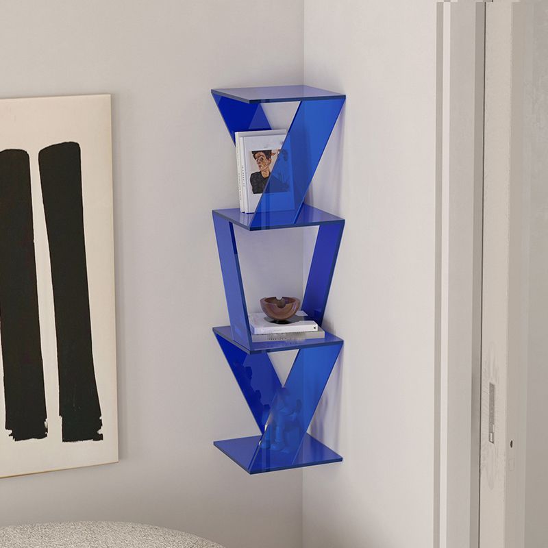 Contemporary Closed Back Vertical Bookshelf Acrylic Bookcase for Home Office