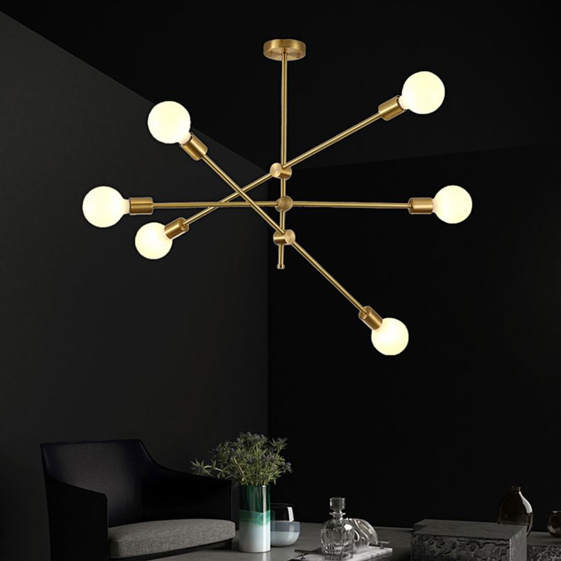Moderne stijl metalen kroonluchter verlichtingsarmatuur multi -lights sputnik hangende plafondlampen