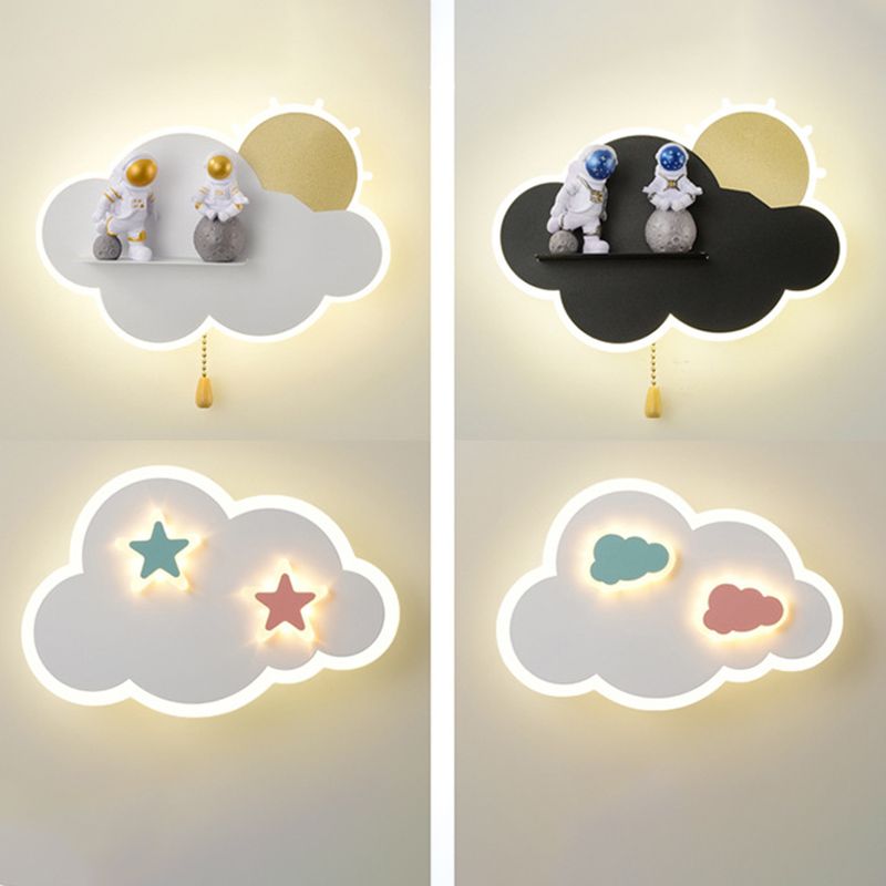 Iluminación de apliques de pared Luz de metal LED moderna para niños para niños dormitorio
