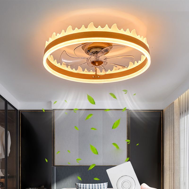 Makkaronkronenförmige Lüfterbeleuchtung Acrylschlafzimmer LED Semi Flush Light