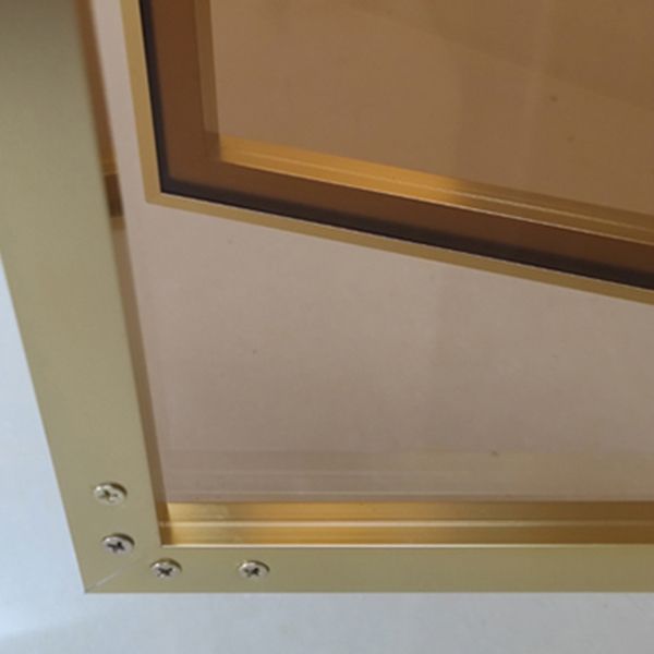 Glass and Wood Wardrobe Cabinet Modern Hinged Wardrobe Armoire