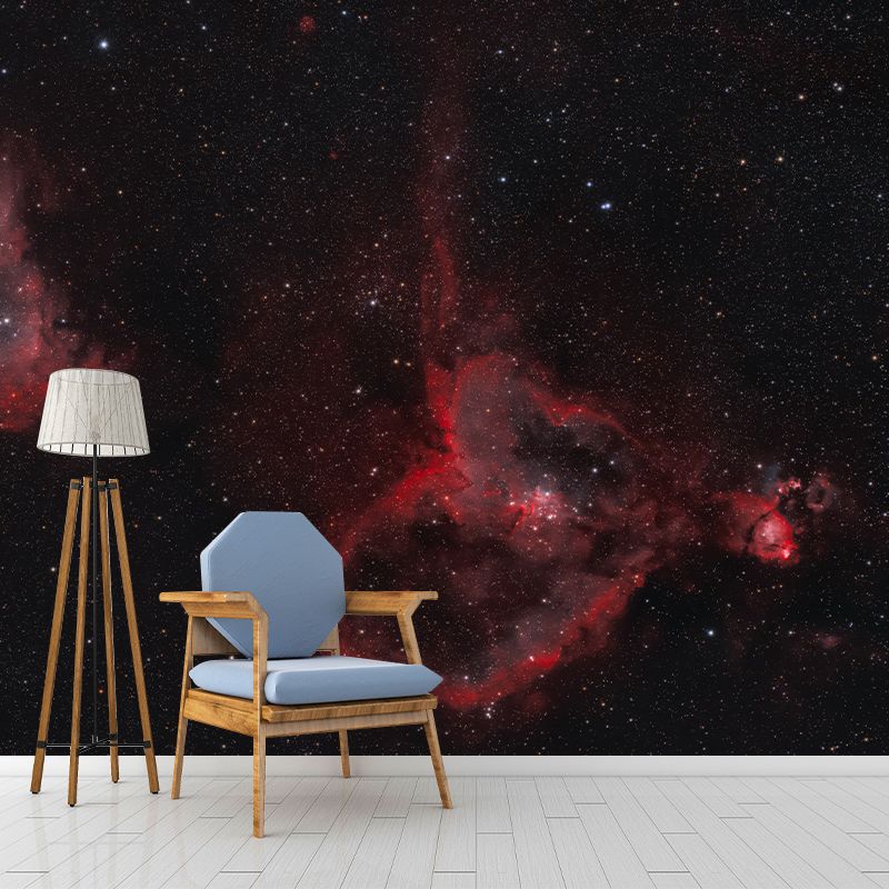 Galaxy Planet Wall Covering for Living Room, Water Resistant, Custom Size Available