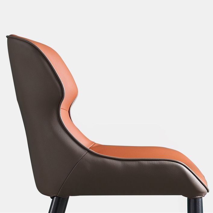 Contemporary Side Chair Set Faux Leather Side Chairs for Kitchen