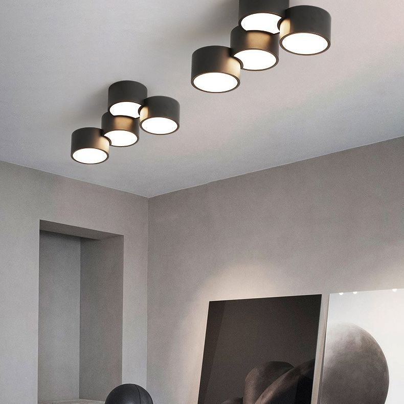 Geometrische cilindrische combinatie LED-inbouwlamp Moderne minimalistische plafondlamp met meerdere lampen voor slaapkamerwoonkamer