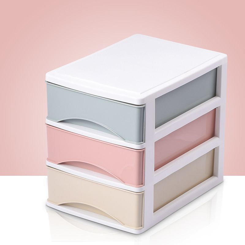 Vertical File Cabinet Color Panel Drawers Plastic File Cabinet for Home Office