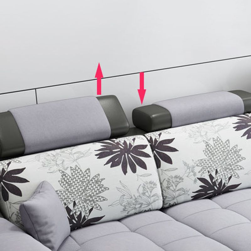 Pillow Top Arm Modular Settee Furniture 3-seater Sofa and Chaise with Pillows