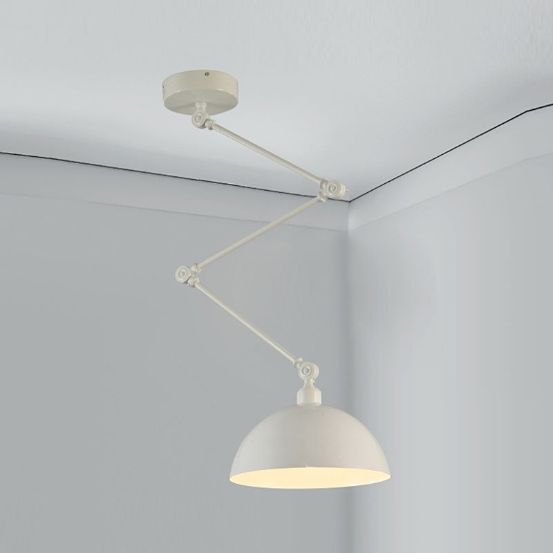Stile industriale Lampada a sospensione in metallo pieghevole a 1 luce con ombra geometrica