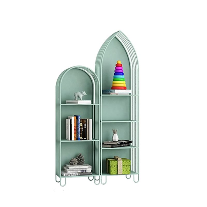 Modern Style Standard Bookshelf Closed Back Metal Bookcase for Home