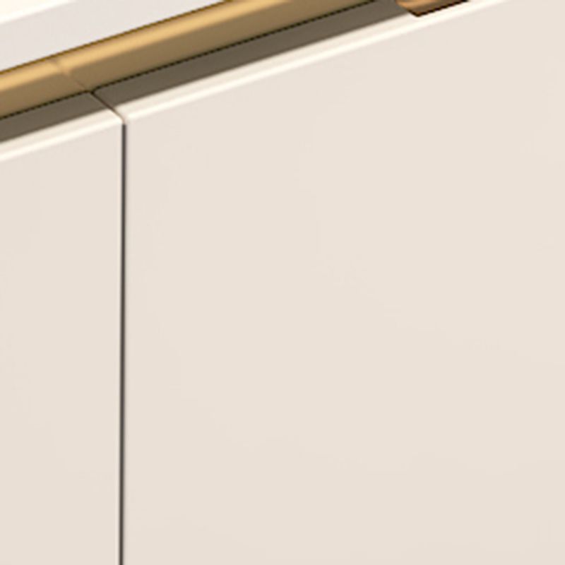 Contemporary Solid Wood Sideboard Cabinet with Drawers in White