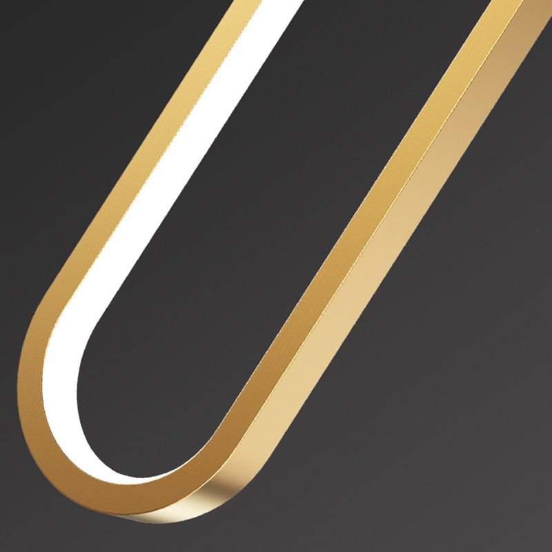 Modern Simplicity LED Pendant Light Aluminium Linear Hanging Lamp with Silicone Shade