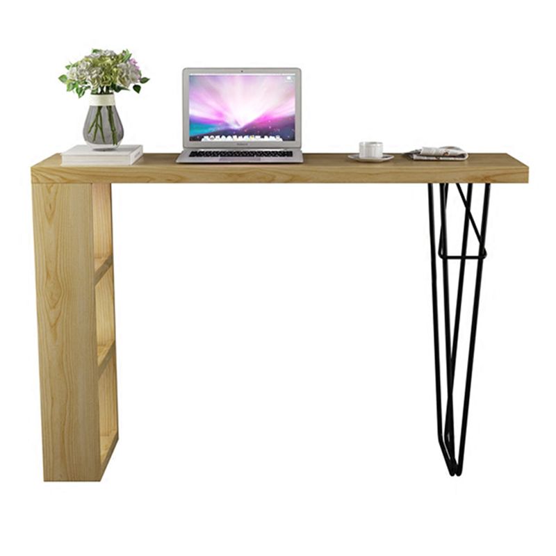 Industrial Rectangle Bistro Bar Desk Pine Solid Wood Bar Dining Table
