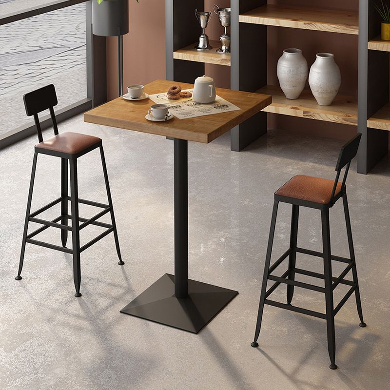 1/2/3/5 Piece Industrial Bar Set Matte Finish Solid Wood Pub Dining Set