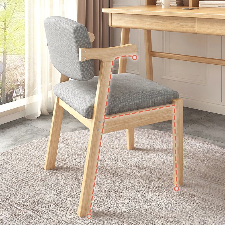 Silla de comedor moderna para interiores y exteriores, sillón de comedor individual de madera con respaldo abierto