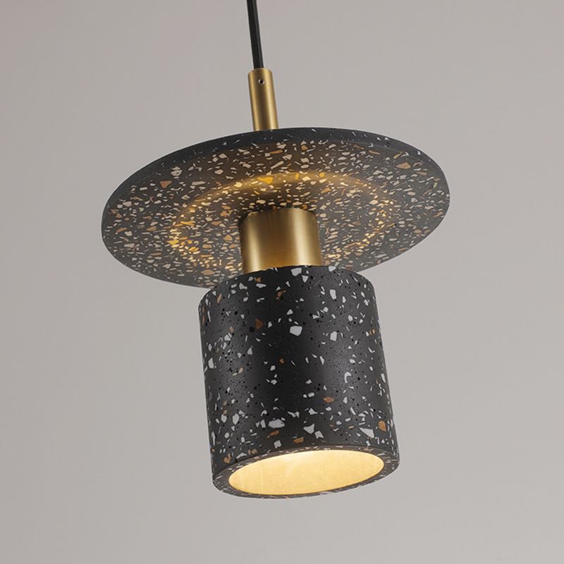 1 Light Unique Hanging Pendant Modern Style Cement Hanging Lighting for Living Room