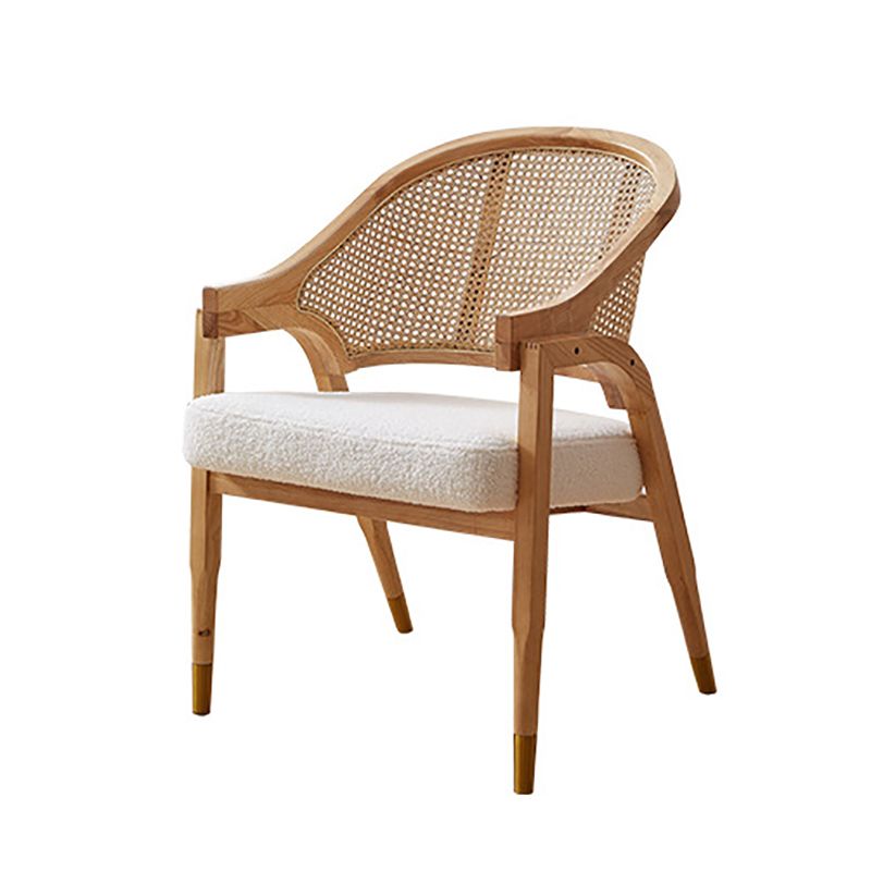 Linen Chair Solid Wood Frame Arms Included Chair with Basic Four Leg