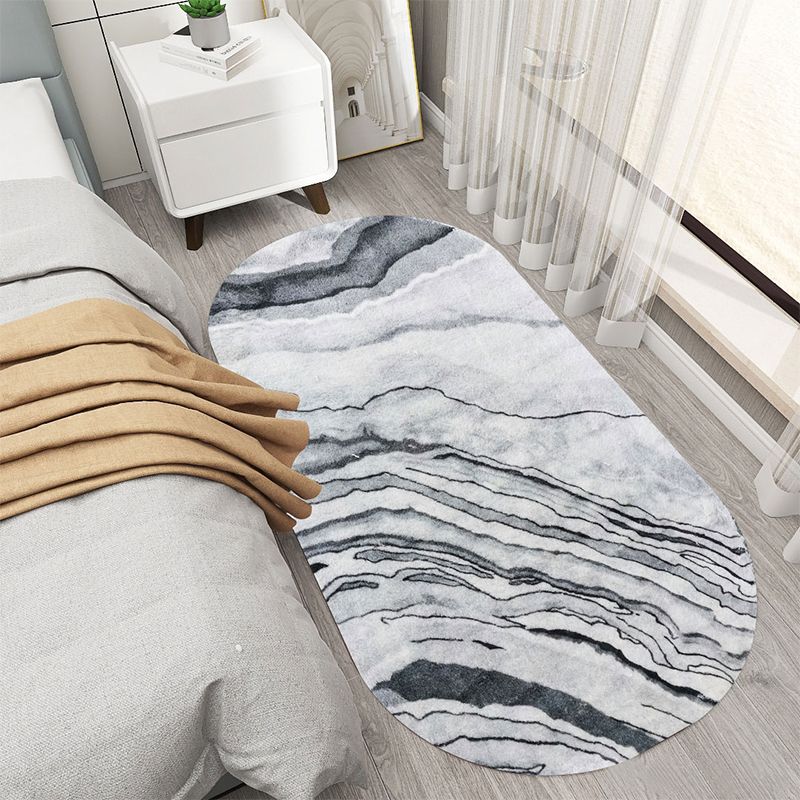 Contemporary Abstract Print Rug Multi-Colored Acrylic Area Rug Pet Friendly Easy Care Washable Carpet for Bedroom