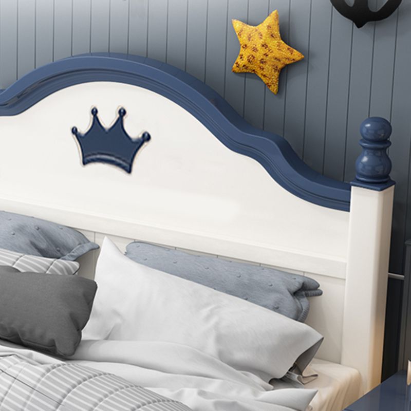 Solid Wood Standard Bed Arched Headboard Bed with Custom Legs
