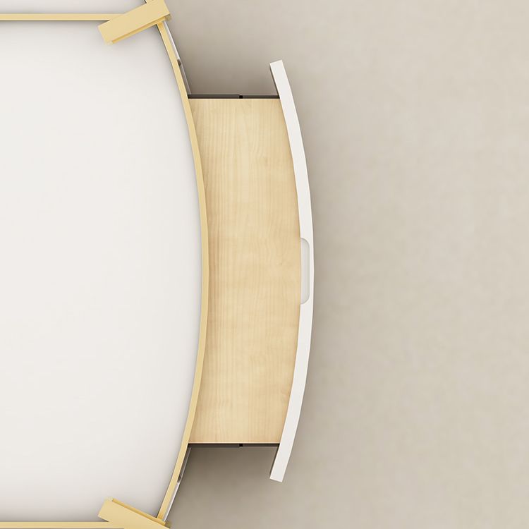 4 Legs Coffee Table Oval Slate Top Cocktail Table with Drawer