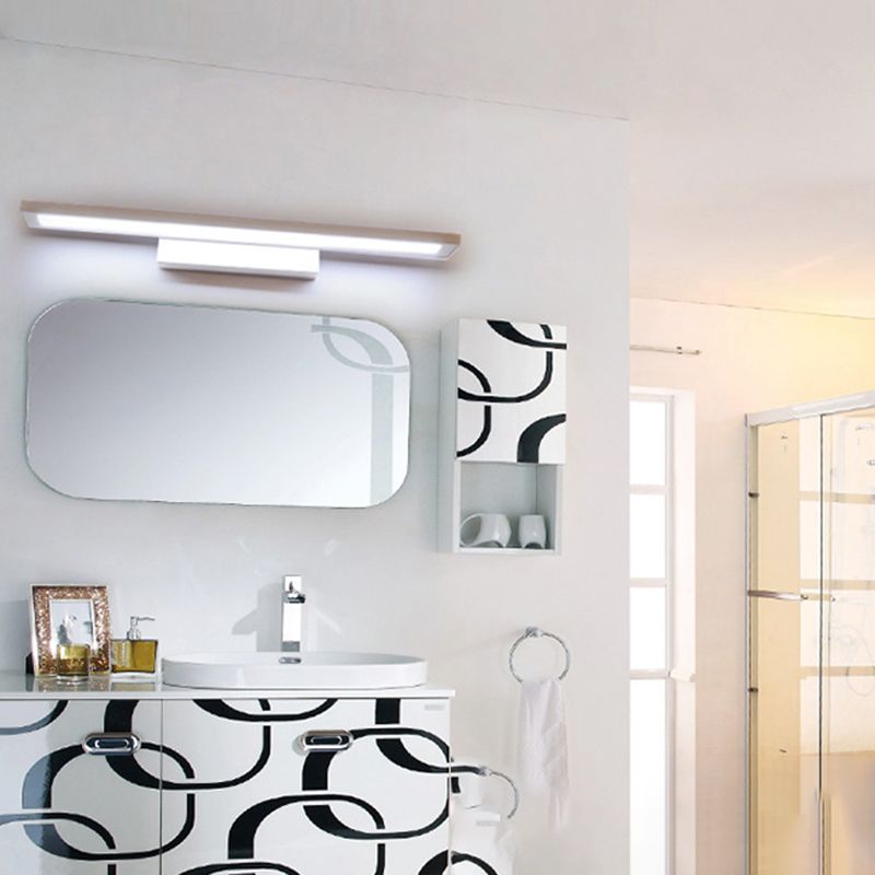 Illuminazione con funce murale rettangolo moderno metallo 1 lampada da parete leggera