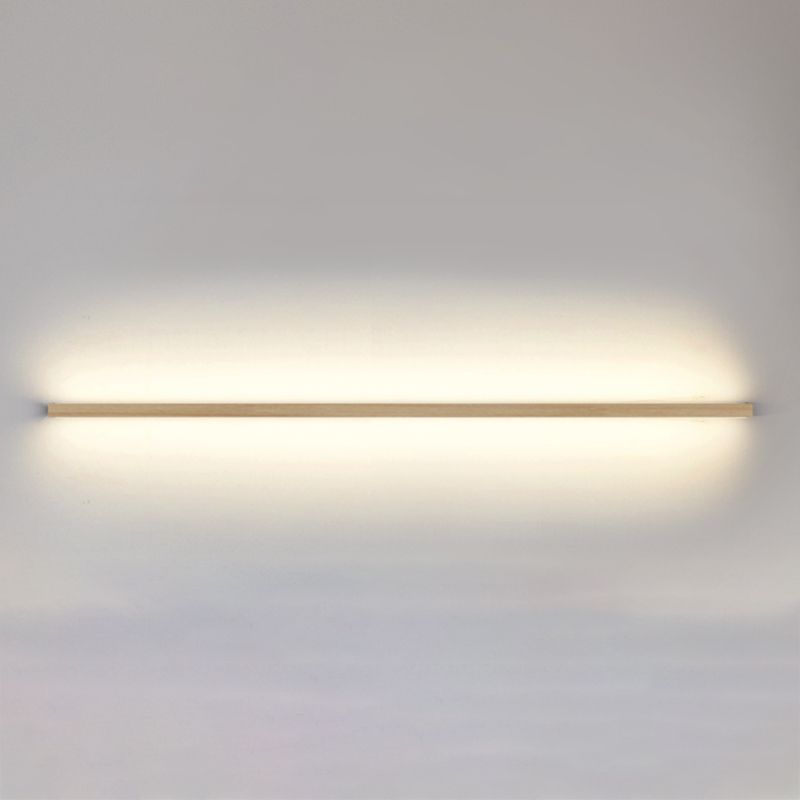 Multi Lights Linear Wall Mounted Lamps Modern Style Wood Wall Lights