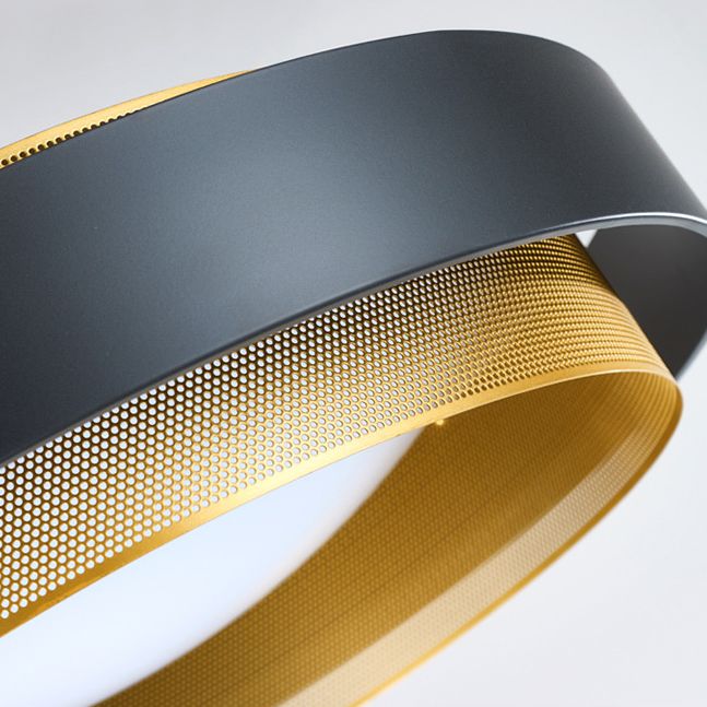 Minimalist Circular LED Flush Mount Metal Bedroom Ceiling Mount Light with Domed Diffuser and Mesh Screen